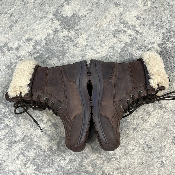 UGG Adirondack Boot III Distressed Burnt Cedar Brown Rain Snow Duck Sz 6 - Picture 9 of 15